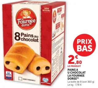 Pains au chocolat La Fournée Dorée