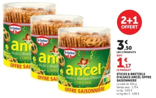 Sticks & bretzels d'Alsace Ancel offre saisonnière Dr. Oetker