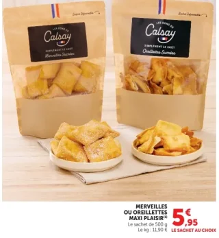 Merveilles ou Oreillettes Maxi Plaisir Calsay