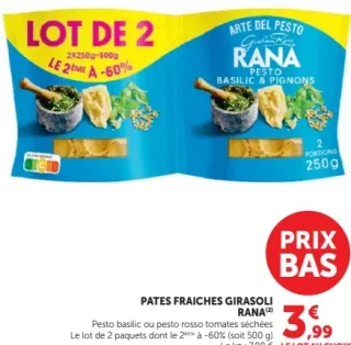 Pâtes fraîches Girasoli Rana