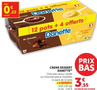 Crème dessert Danette Danone