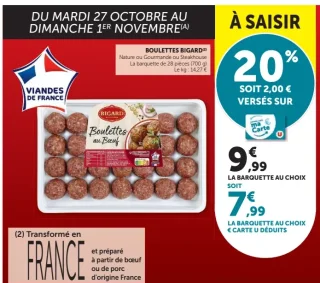 Boulettes Bigard Nature ou Gourmande ou Steakhouse