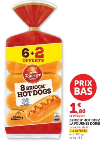 Brioche hot dogs La Fournée Dorée
