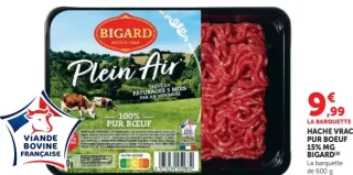 Haché vrac pur bœuf 15% MG Bigard