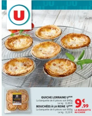 Quiche lorraine ou Bouchées à la reine U