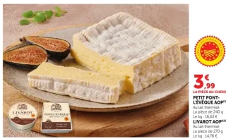 Petit Pont-L'Évêque AOP ou Livarot AOP