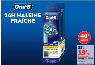 Brossettes Oral-B CrossAction, sensitive ou 3D White