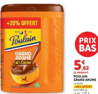 Chocolat en poudre Grand Arôme Poulain