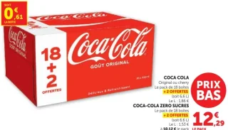 Soda Coca-Cola, Cherry ou Zero Sucres