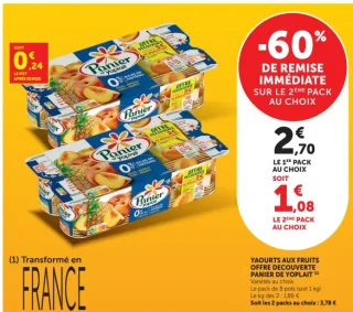 Yaourts aux fruits offre découverte Panier de Yoplait