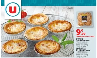 Quiche lorraine U ou bouchées à la reine U