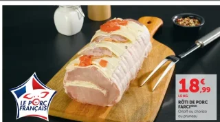 Rôti de porc farci Orloff ou chorizo ou pruneau