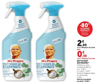 Nettoyant multi-usages au bicarbonate Mr Propre