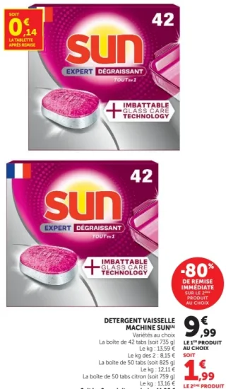 DÉTERGENT VAISSELLE MACHINE SUN