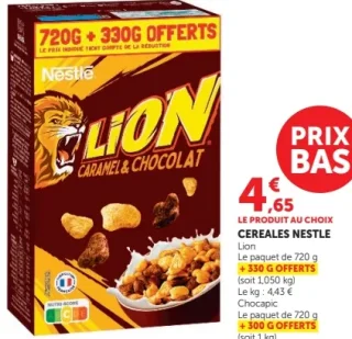 Céréales Lion ou Chocapic Nestlé