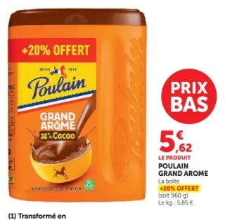 Poudre chocolatée Grand Arôme 32% Cacao Poulain