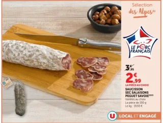 Saucisson sec Salaisons Peguet Savoie