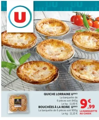 Quiche lorraine ou Bouchées à la reine U