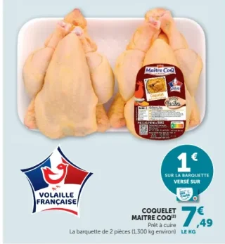 Coquelet prêt à cuire Maître Coq