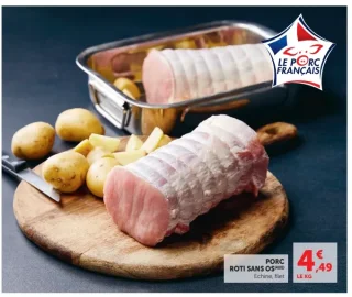 Rôti de porc sans os