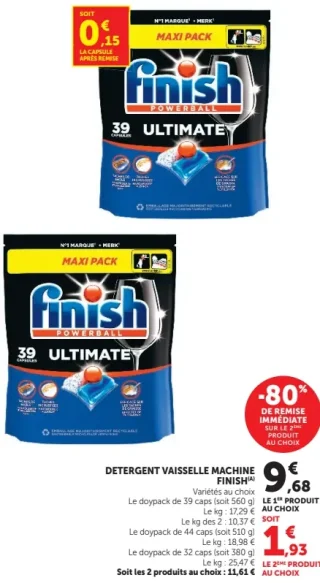 Détergent vaisselle machine Finish Ultimate Powerball Maxi Pack