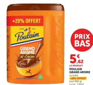 Poudre chocolatée Poulain Grand Arôme