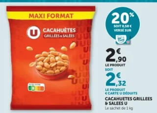 Cacahuètes grillées & salées U