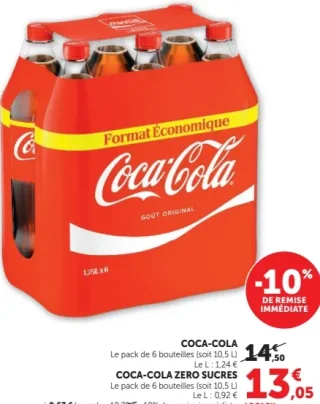 COCA-COLA / COCA-COLA ZERO SUCRES
