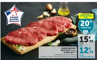 Viande bovine faux filet ★★★ à griller
