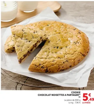 Cookie Chocolat Noisettes à Partager