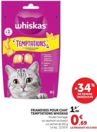 Friandises pour chat Temptations Whiskas