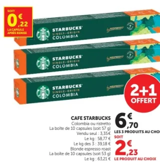 Café en capsules Starbucks