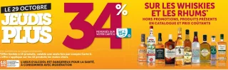 Offre Jeudis Plus sur les Whiskies et les Rhums