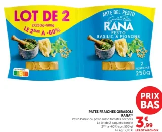 Pâtes fraîches Girasoli Rana