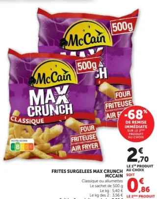 FRITES SURGELÉES MAX CRUNCH MCCAIN