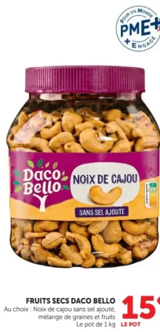Fruits secs Daco Bello Noix de cajou