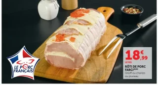 Rôti de porc farci Orloff ou chorizo ou pruneau