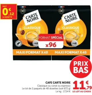 Café Carte Noire Classique ou corsé ou espresso