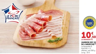Jambon sec IGP de l'Ardèche U
