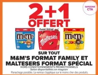 Bonbons M&M's format family et Maltesers format spécial