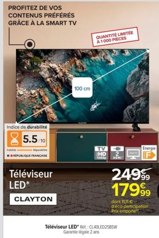 Téléviseur LED CLAYTON