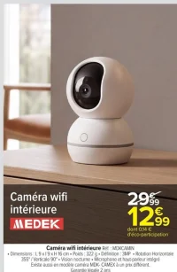 Caméra wifi intérieure MEDEK