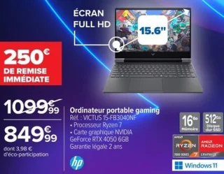 Ordinateur portable gaming HP VICTUS 15-FB3040NF