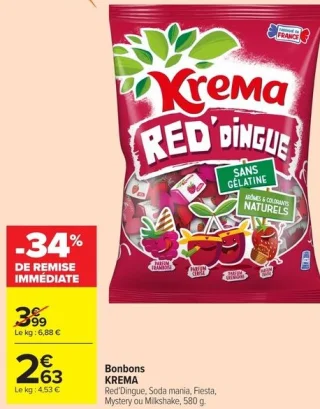 Bonbons KREMA Red'Dingue