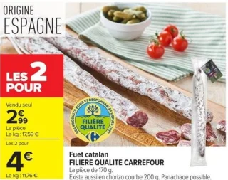 Fuet catalan FILIERE QUALITE CARREFOUR