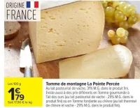 Tomme de montagne La Pointe Percée