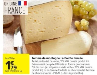 Tomme de montagne La Pointe Percée