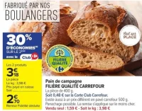 Pain de campagne FILIÈRE QUALITÉ CARREFOUR