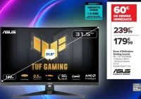 Écran d'ordinateur gaming incurvé Asus TUF VG32WQ3B 31,5"