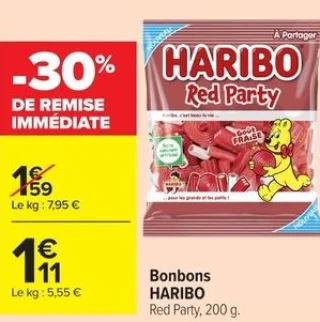 Bonbons HARIBO Red Party